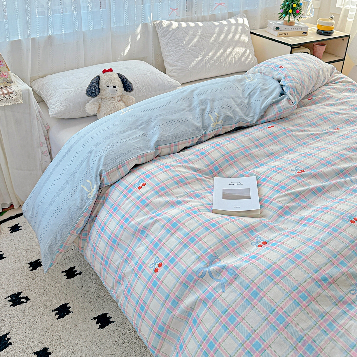 91家纺网 家纺一手货源 找家纺 恩泽家纺 2025新款全棉纯棉12868喷气印花系列被套单品被套单件单被套-第二批 樱桃派