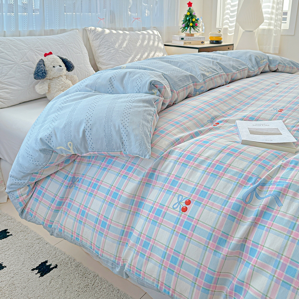 91家纺网 家纺一手货源 找家纺 恩泽家纺 2025新款全棉纯棉12868喷气印花系列被套单品被套单件单被套-第二批 樱桃派