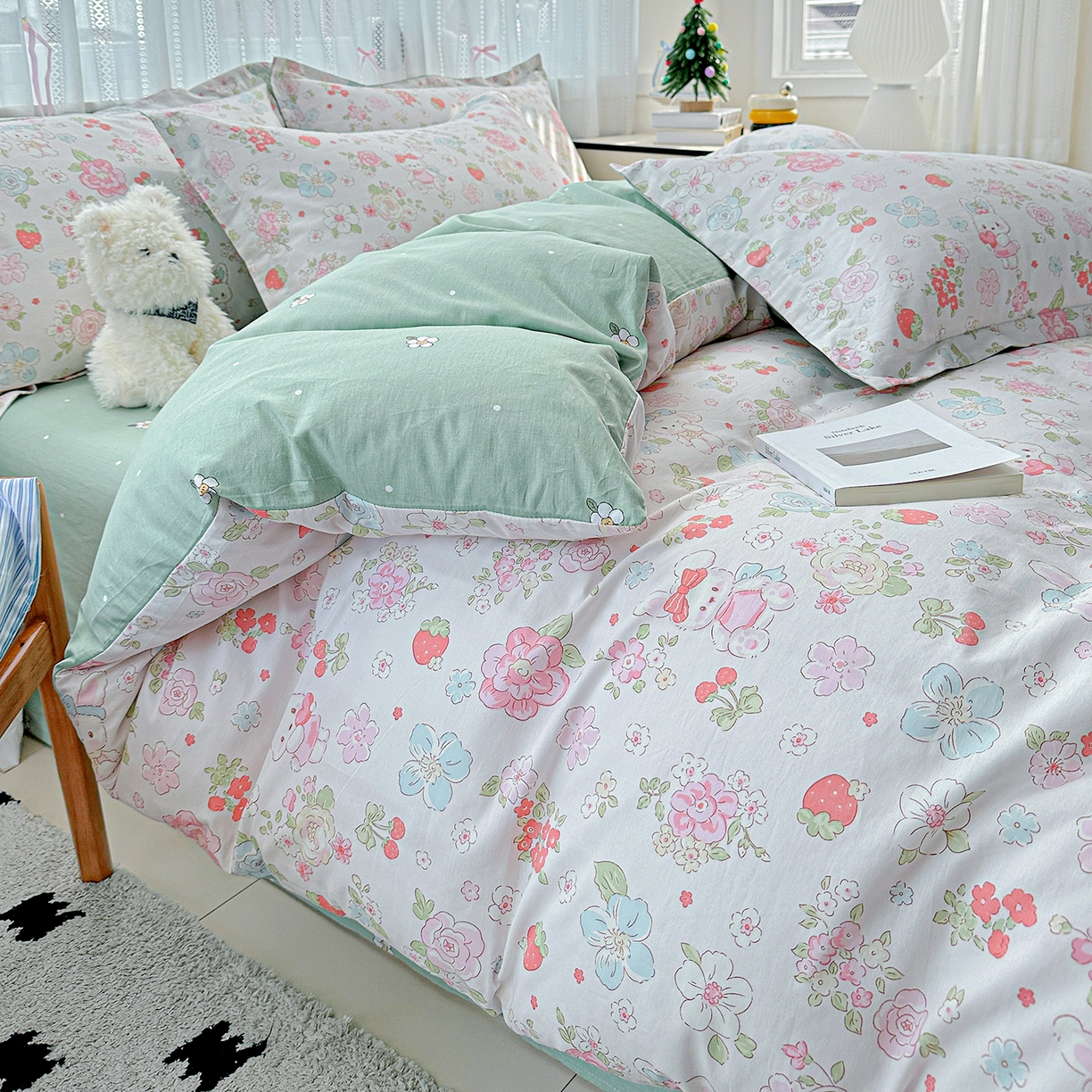 91家纺网 家纺一手货源 找家纺 （总）恩泽家纺 2025新款全棉纯棉12868喷气印花系列四件套-第二批