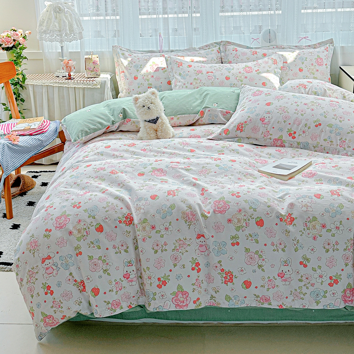 91家纺网 家纺一手货源 找家纺 （总）恩泽家纺 2025新款全棉纯棉12868喷气印花系列四件套-第二批