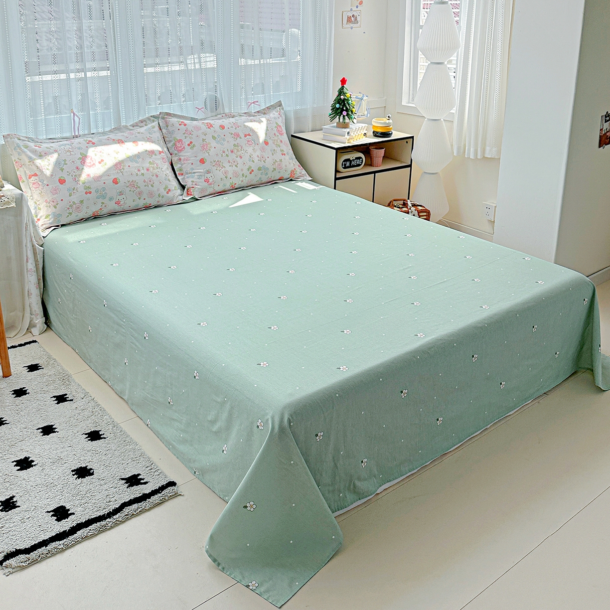 91家纺网 家纺一手货源 找家纺 恩泽家纺 2025新款全棉纯棉12868喷气印花系列四件套-第二批 宾果兔