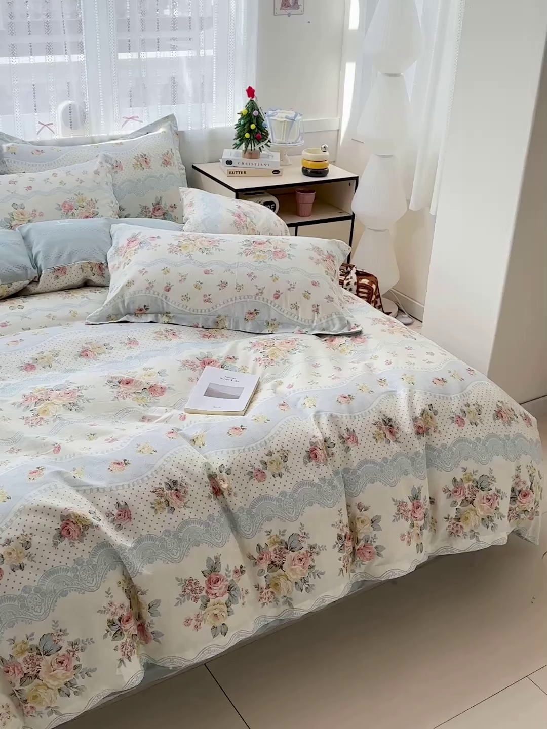 91家纺网 家纺一手货源 找家纺 恩泽家纺 2025新款全棉纯棉12868喷气印花系列四件套-第二批 法式小香