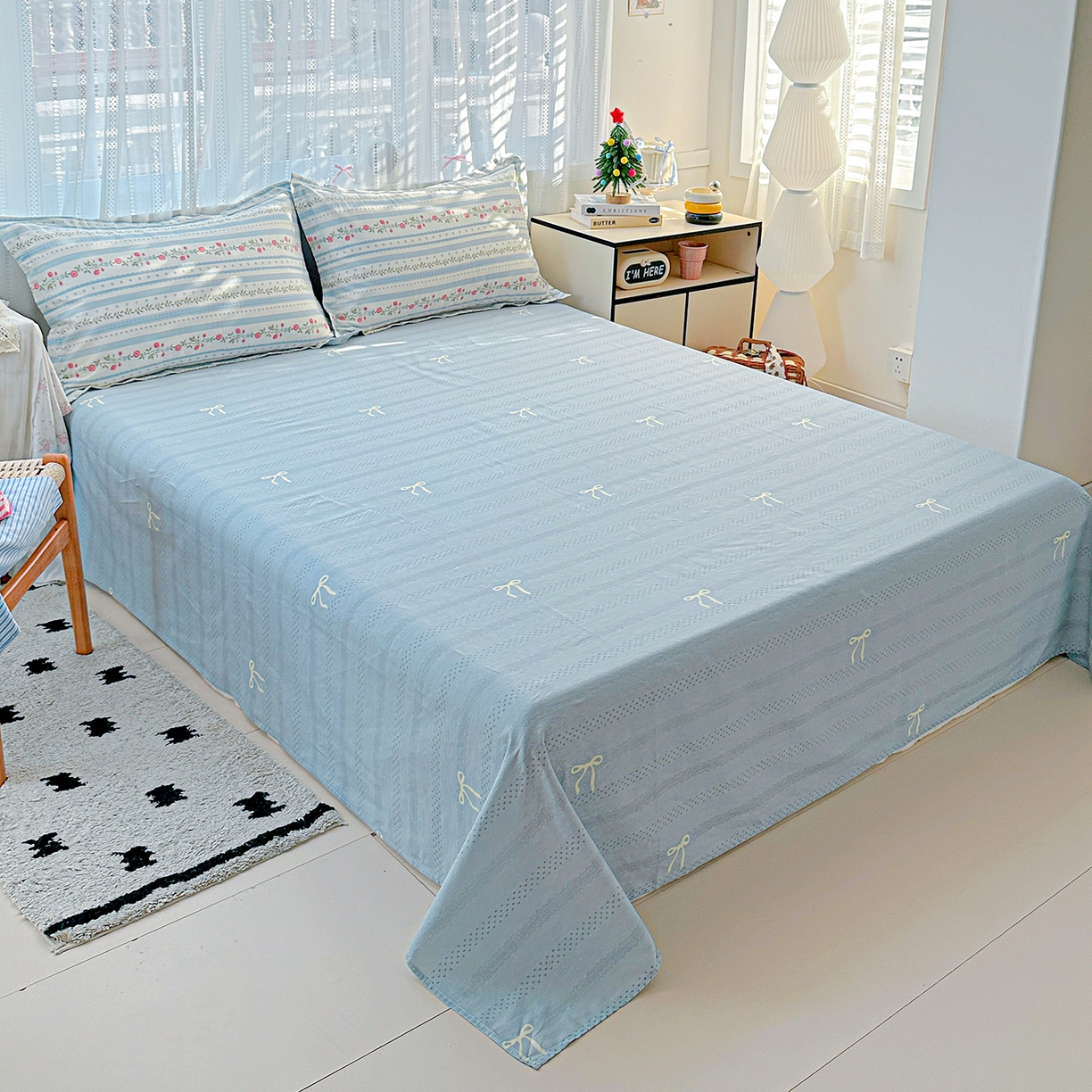 91家纺网 家纺一手货源 找家纺 恩泽家纺 2025新款全棉纯棉12868喷气印花系列四件套-第二批 花梦间