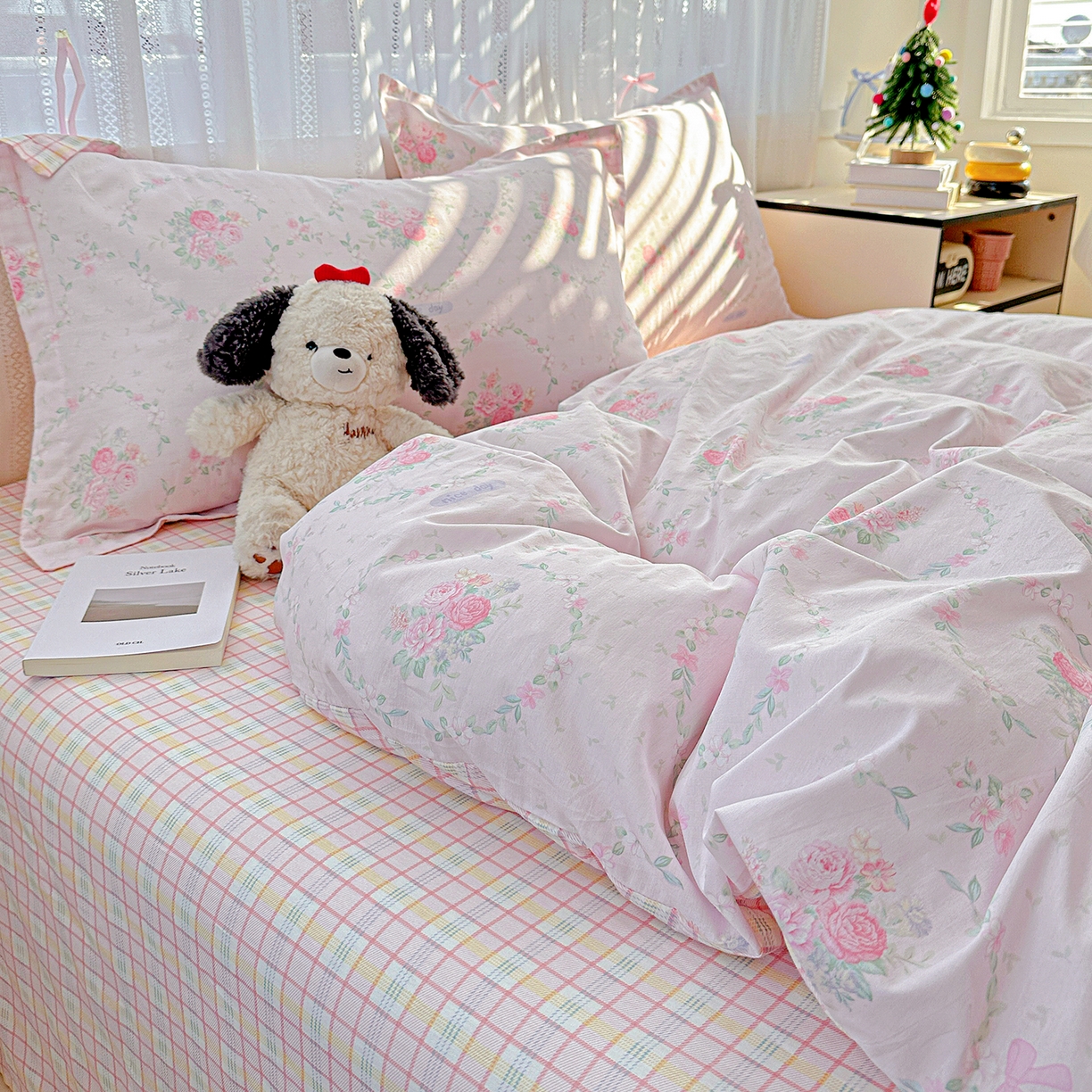 91家纺网 家纺一手货源 找家纺 恩泽家纺 2025新款全棉纯棉12868喷气印花系列四件套-第二批 花香丽影