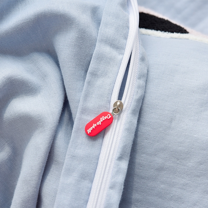 91家纺网 家纺一手货源 找家纺 （总）炫拼家纺 2025新款泡芙系全棉纯棉A类40支双层纱卡通毛巾绣四件套