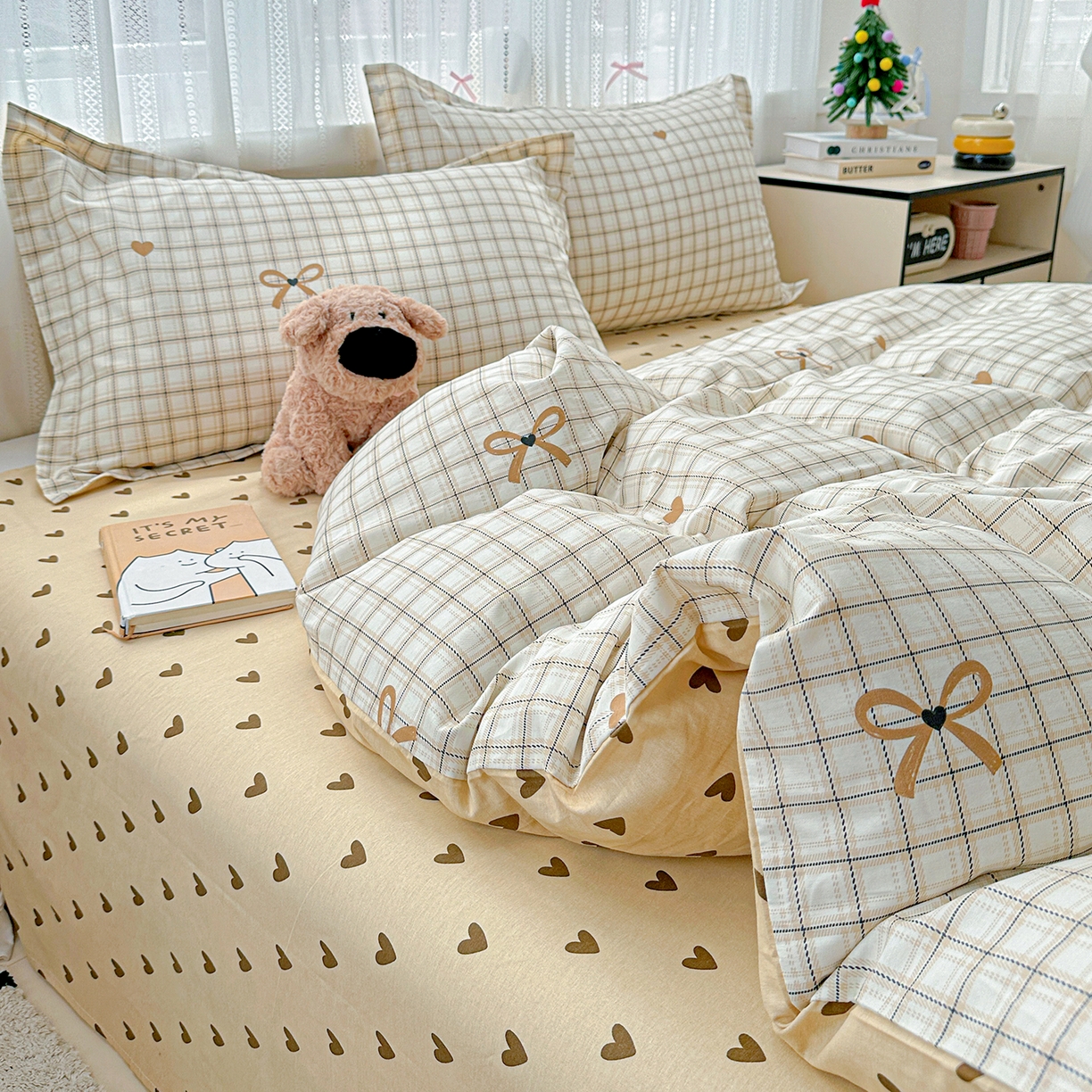 91家纺网 家纺一手货源 找家纺 恩泽家纺 2025新款全棉纯棉12868喷气印花系列四件套-第二批 极简主义