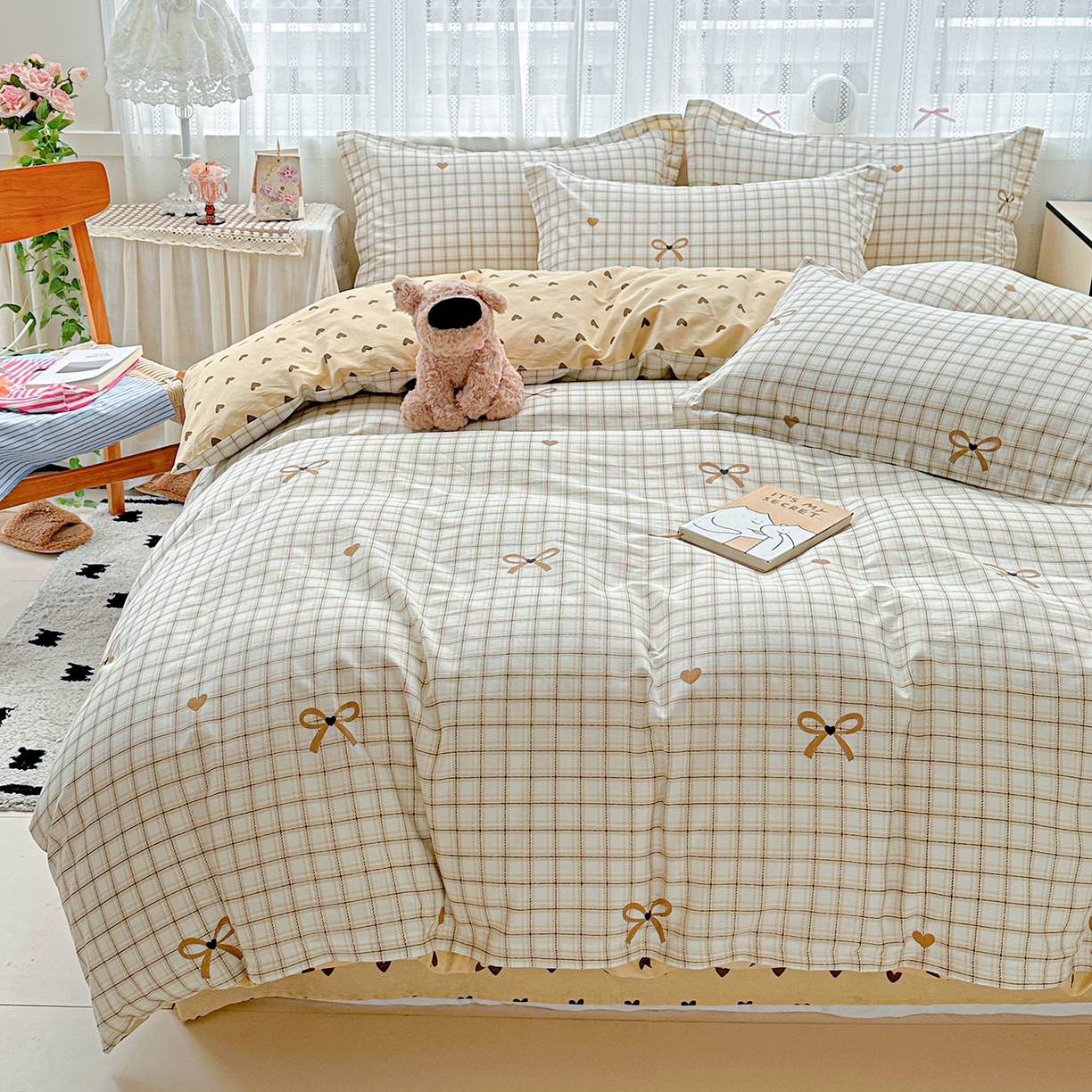 91家纺网 家纺一手货源 找家纺 恩泽家纺 2025新款全棉纯棉12868喷气印花系列四件套-第二批 极简主义