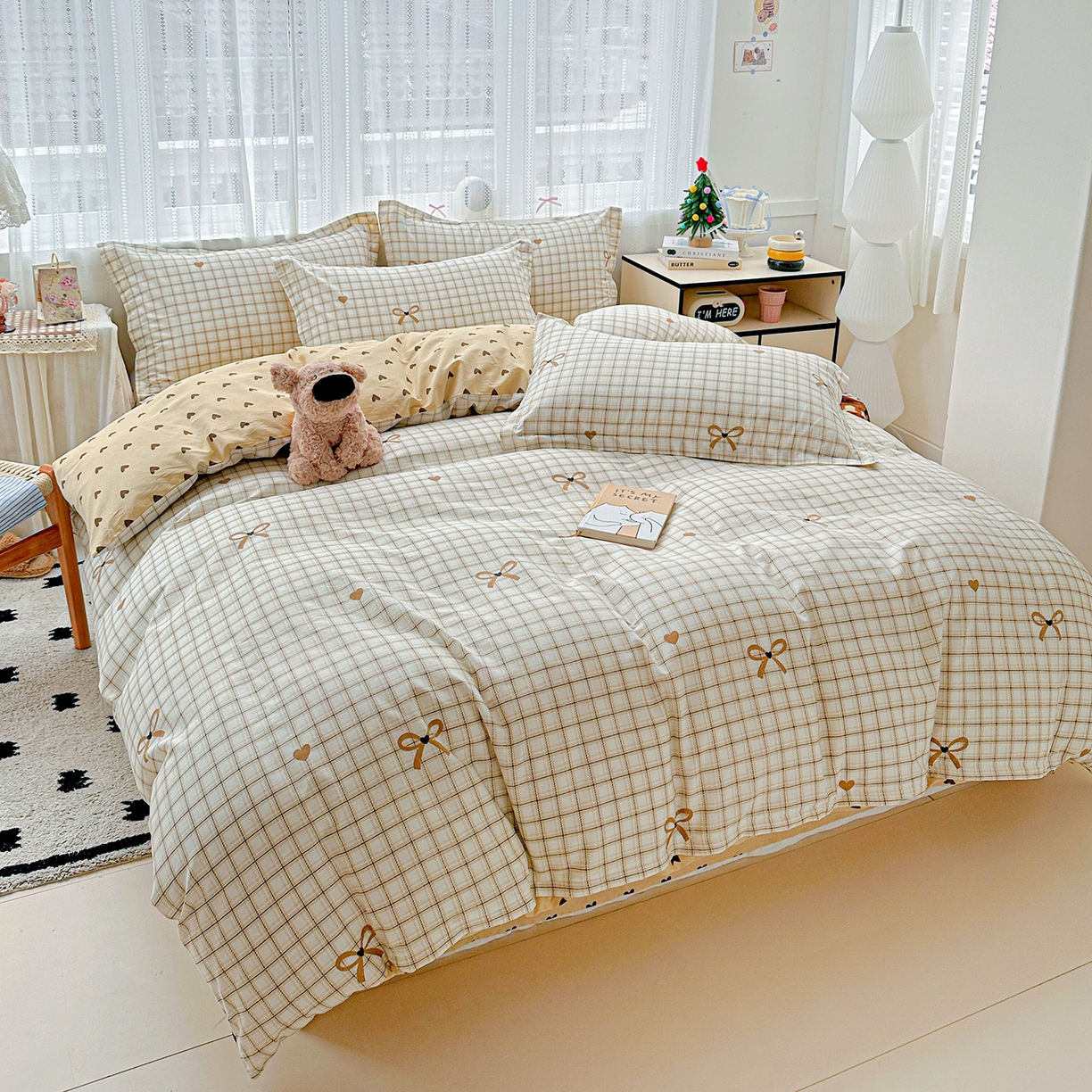 91家纺网 家纺一手货源 找家纺 恩泽家纺 2025新款全棉纯棉12868喷气印花系列四件套-第二批 极简主义