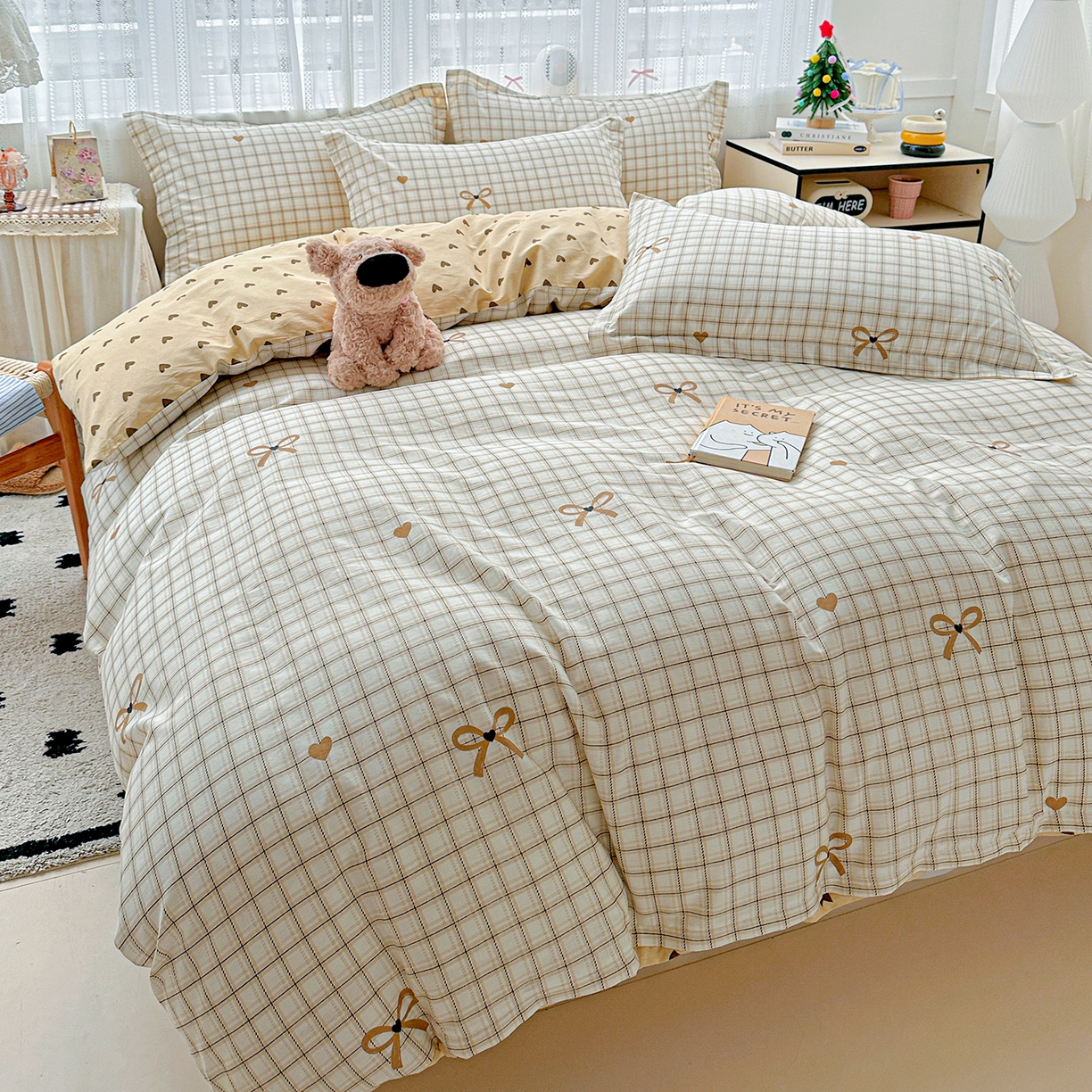 91家纺网 家纺一手货源 找家纺 恩泽家纺 2025新款全棉纯棉12868喷气印花系列四件套-第二批 极简主义