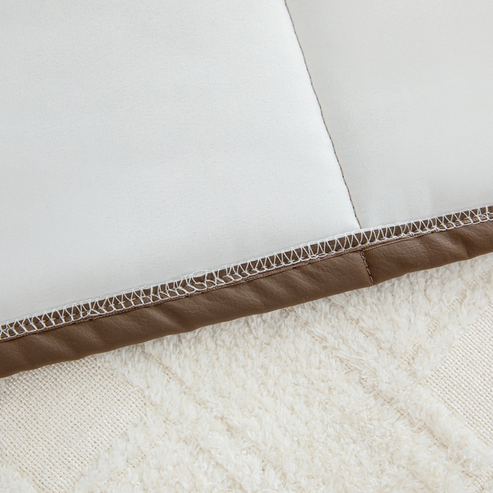 91家纺网 家纺一手货源 找家纺 沐沐家纺 2026新款亲肤舒适简约科技布床头罩 咖色