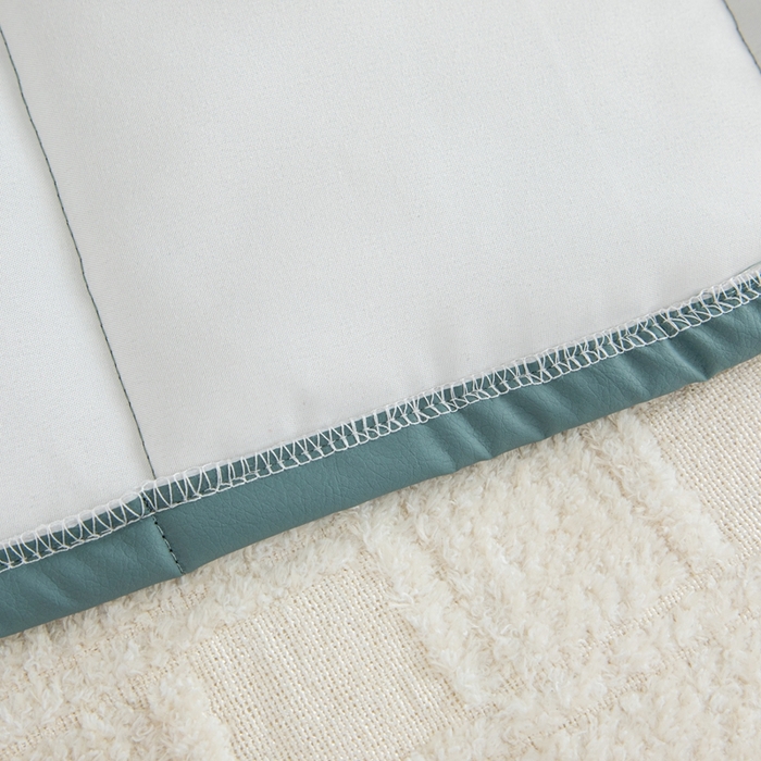 91家纺网 家纺一手货源 找家纺 沐沐家纺 2026新款亲肤舒适简约科技布床头罩 蓝色