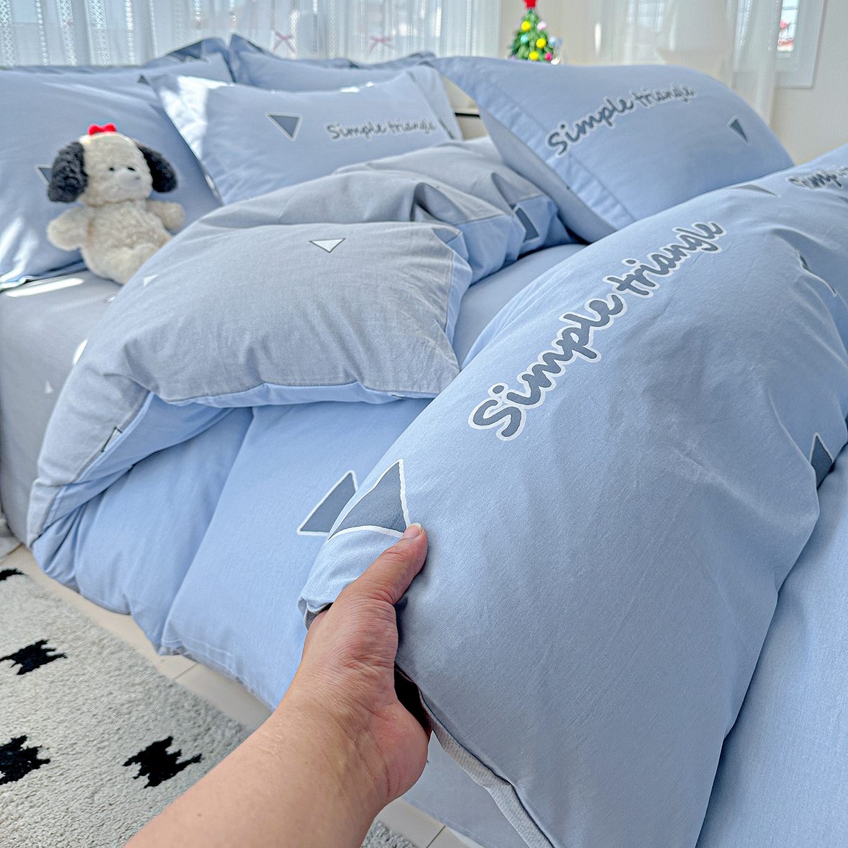 91家纺网 家纺一手货源 找家纺 恩泽家纺 2025新款全棉纯棉12868喷气印花系列四件套-第二批 拉菲特