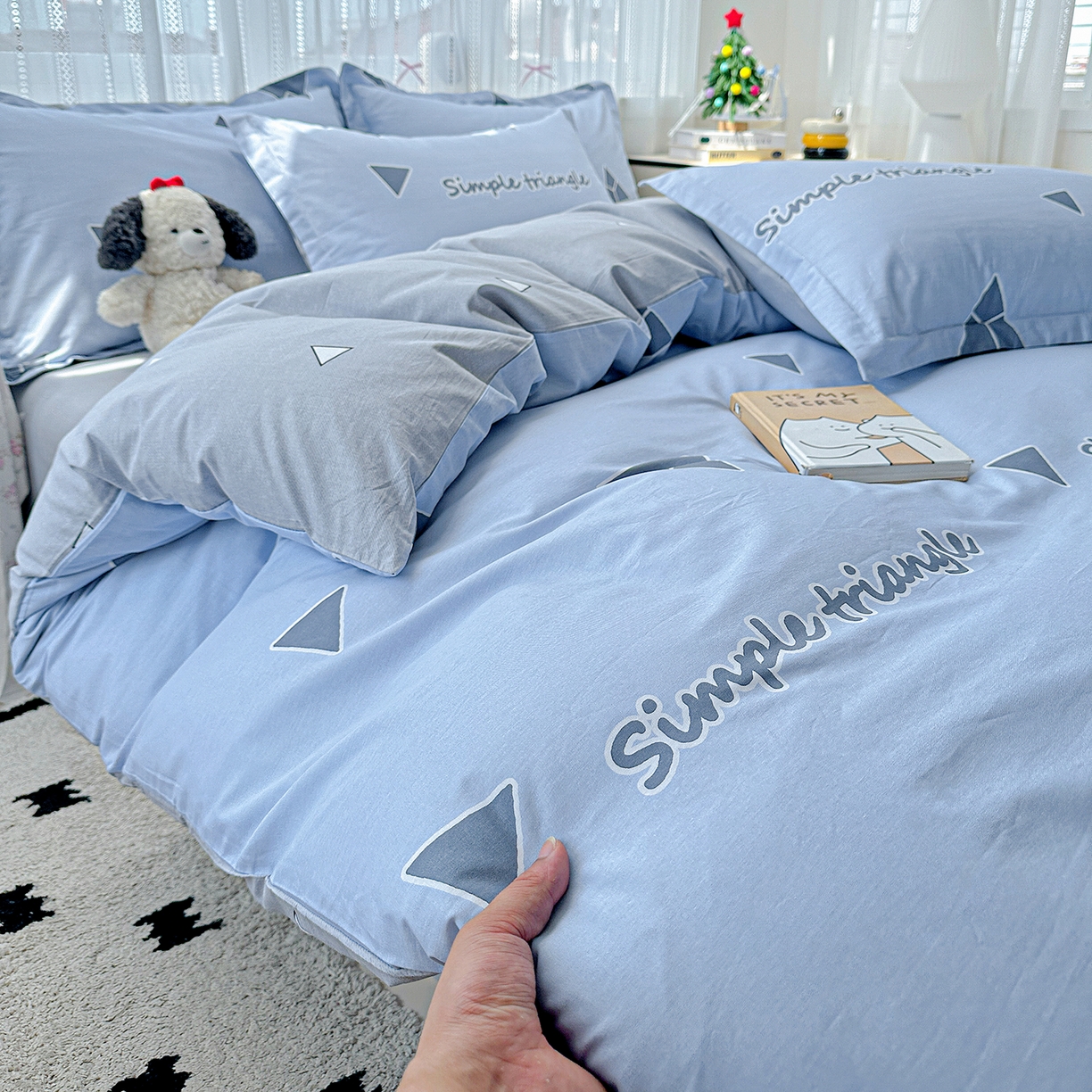 91家纺网 家纺一手货源 找家纺 恩泽家纺 2025新款全棉纯棉12868喷气印花系列四件套-第二批 拉菲特