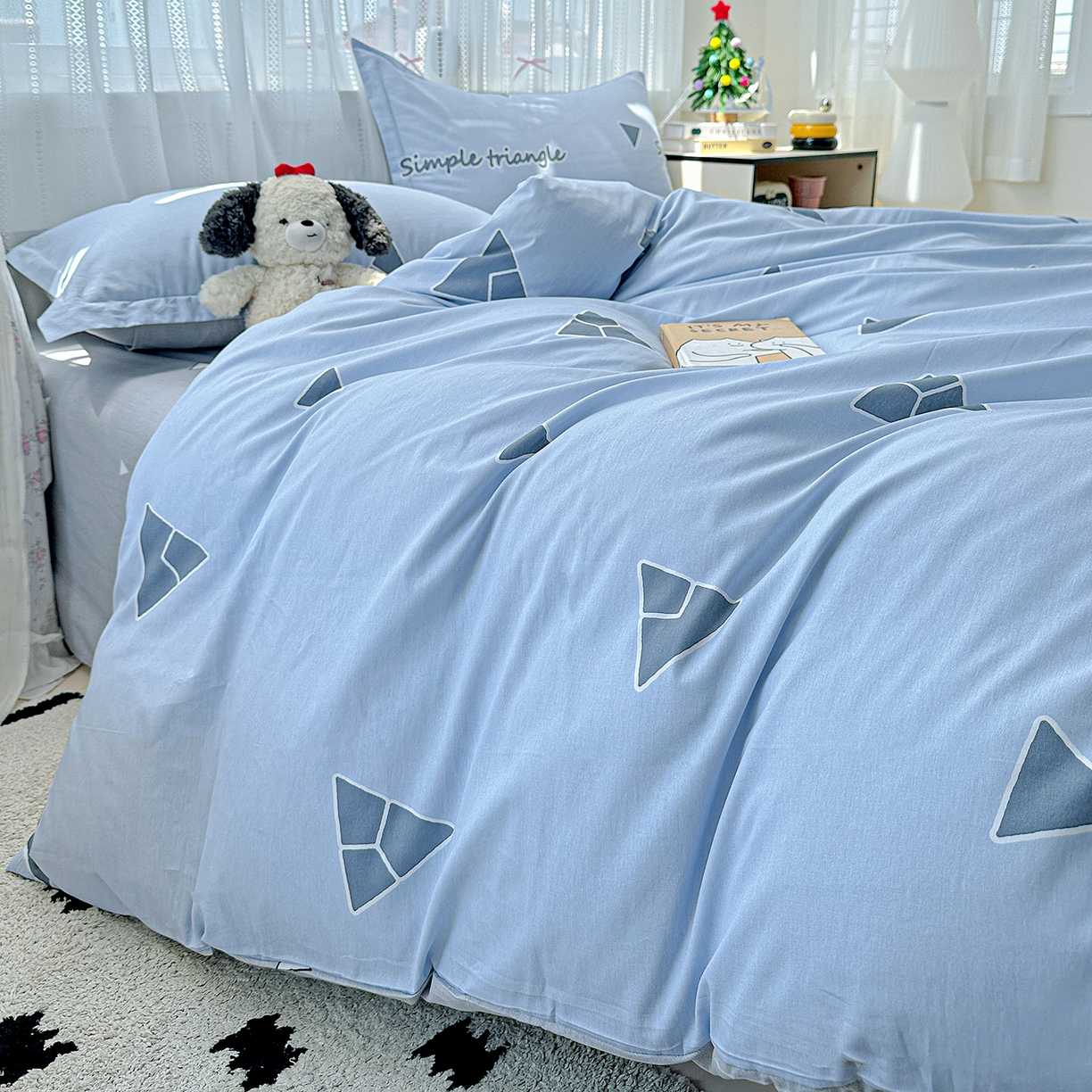 91家纺网 家纺一手货源 找家纺 恩泽家纺 2025新款全棉纯棉12868喷气印花系列四件套-第二批 拉菲特