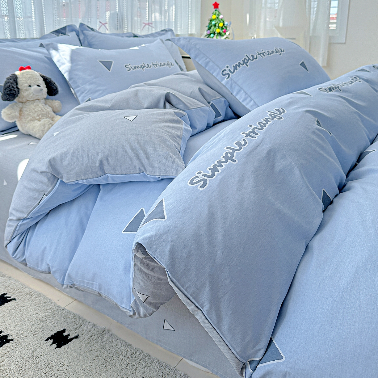 91家纺网 家纺一手货源 找家纺 恩泽家纺 2025新款全棉纯棉12868喷气印花系列四件套-第二批 拉菲特