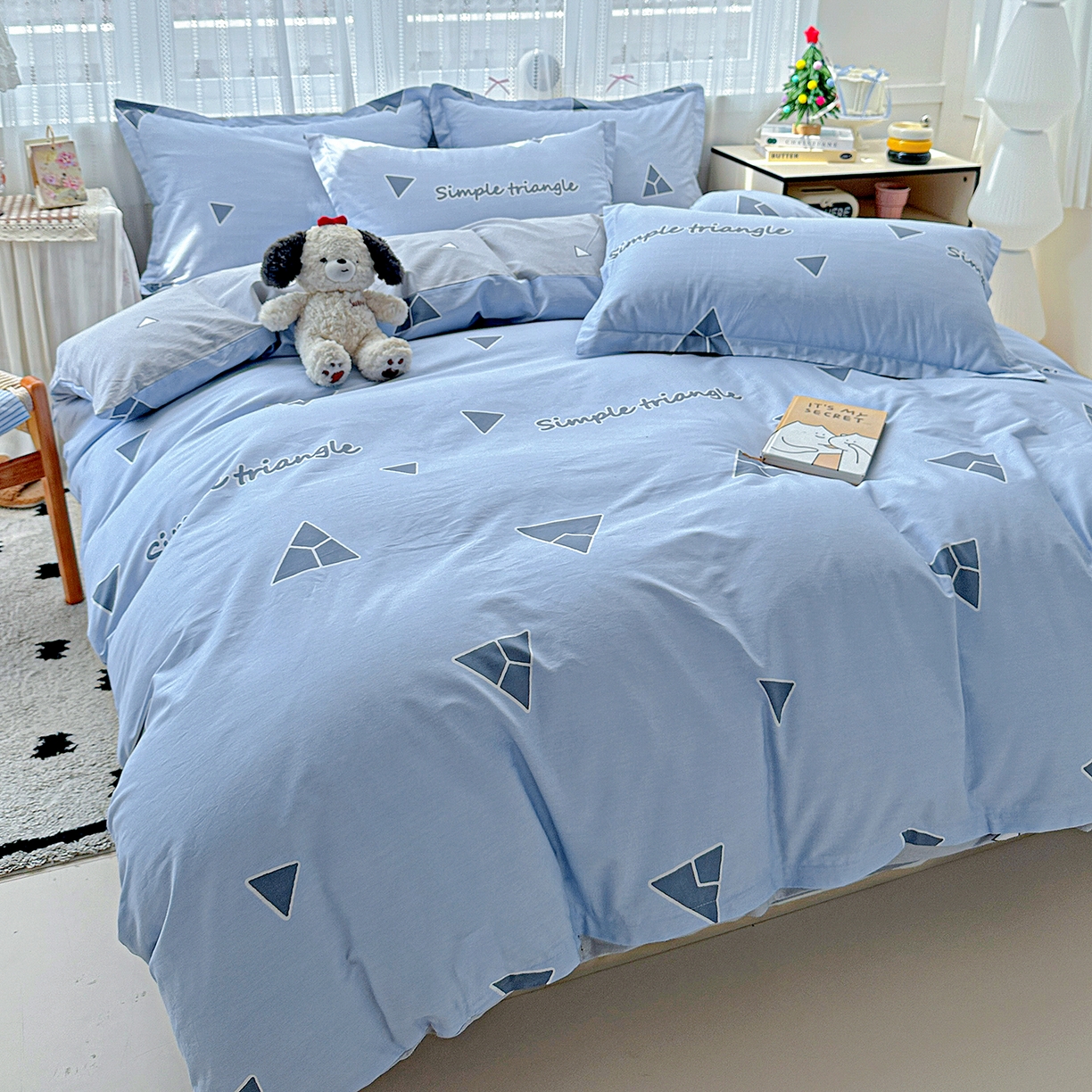 91家纺网 家纺一手货源 找家纺 恩泽家纺 2025新款全棉纯棉12868喷气印花系列四件套-第二批 拉菲特