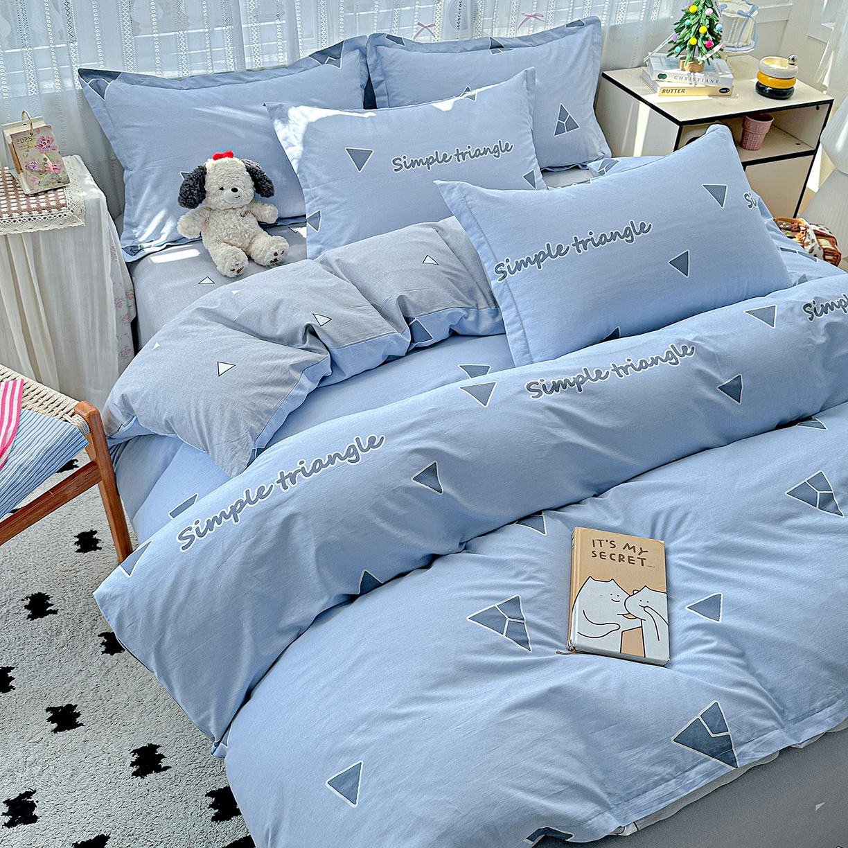 91家纺网 家纺一手货源 找家纺 恩泽家纺 2025新款全棉纯棉12868喷气印花系列四件套-第二批 拉菲特