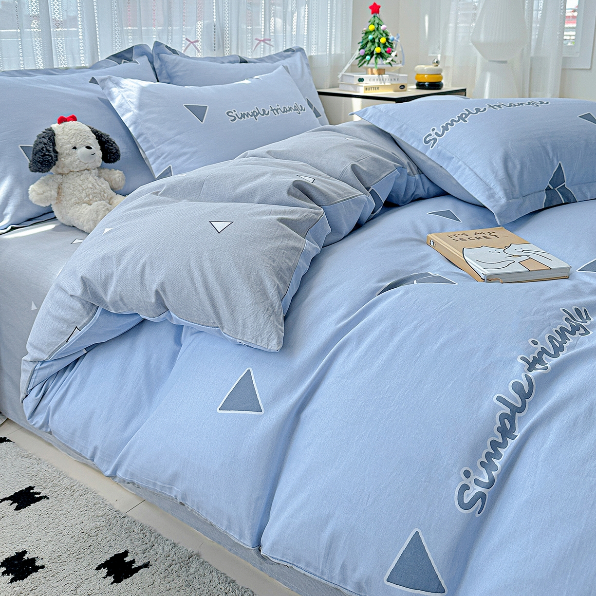 91家纺网 家纺一手货源 找家纺 恩泽家纺 2025新款全棉纯棉12868喷气印花系列四件套-第二批 拉菲特