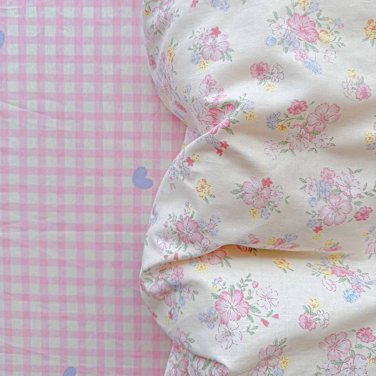 91家纺网 家纺一手货源 找家纺 恩泽家纺 2025新款全棉纯棉12868喷气印花系列四件套-第二批 洛琳粉