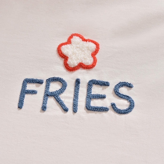 91家纺网 家纺一手货源 找家纺 炫拼家纺 2026新春款萌系A类全棉纯棉40支水洗棉毛巾绣四件套 快乐汉堡