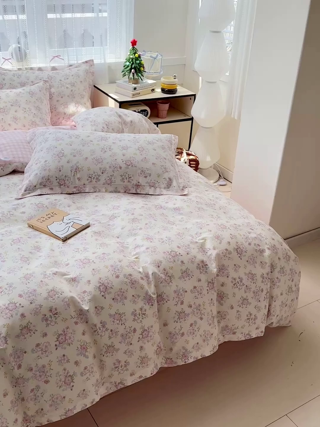 91家纺网 家纺一手货源 找家纺 恩泽家纺 2025新款全棉纯棉12868喷气印花系列四件套-第二批 洛琳粉