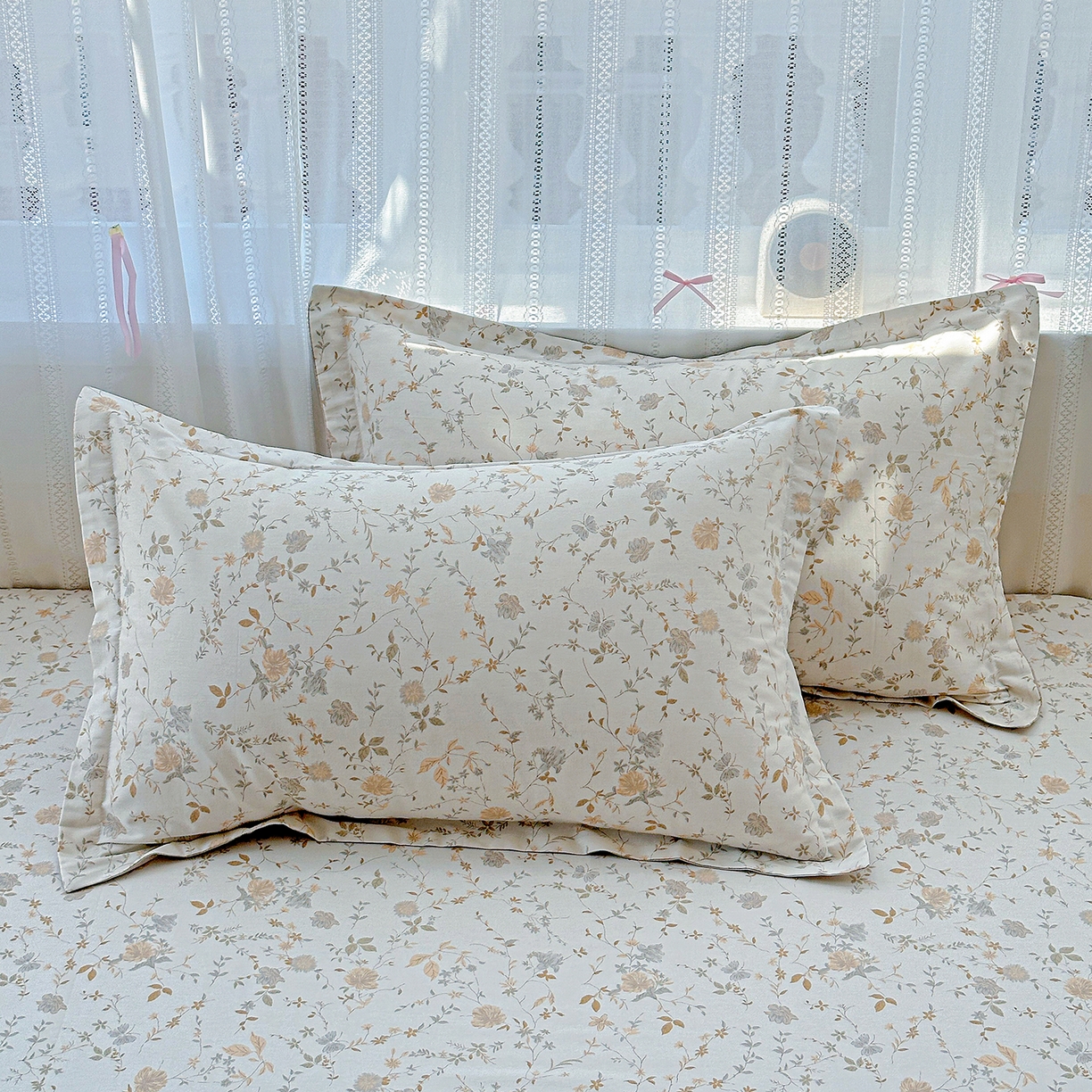 91家纺网 家纺一手货源 找家纺 恩泽家纺 2025新款全棉纯棉12868喷气印花系列四件套-第二批 赛木花