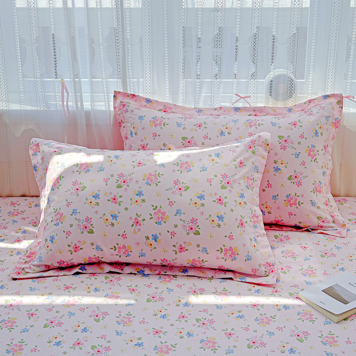 91家纺网 家纺一手货源 找家纺 恩泽家纺 2025新款全棉纯棉12868喷气印花系列四件套-第二批 田园小花