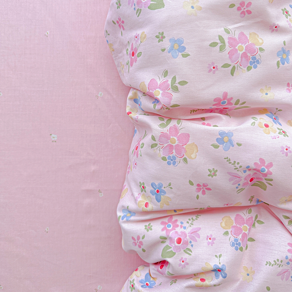 91家纺网 家纺一手货源 找家纺 恩泽家纺 2025新款全棉纯棉12868喷气印花系列四件套-第二批 田园小花