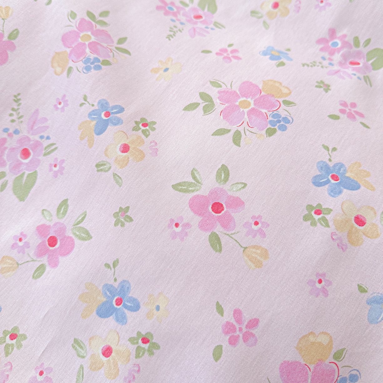 91家纺网 家纺一手货源 找家纺 恩泽家纺 2025新款全棉纯棉12868喷气印花系列四件套-第二批 田园小花