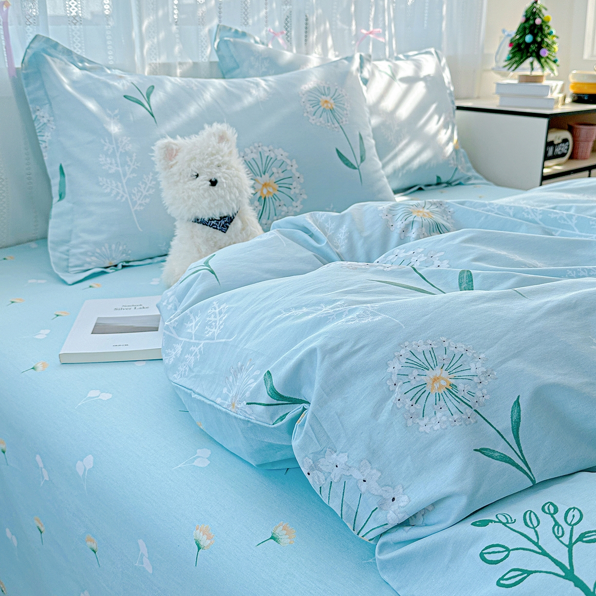 91家纺网 家纺一手货源 找家纺 恩泽家纺 2025新款全棉纯棉12868喷气印花系列四件套-第二批 夏花