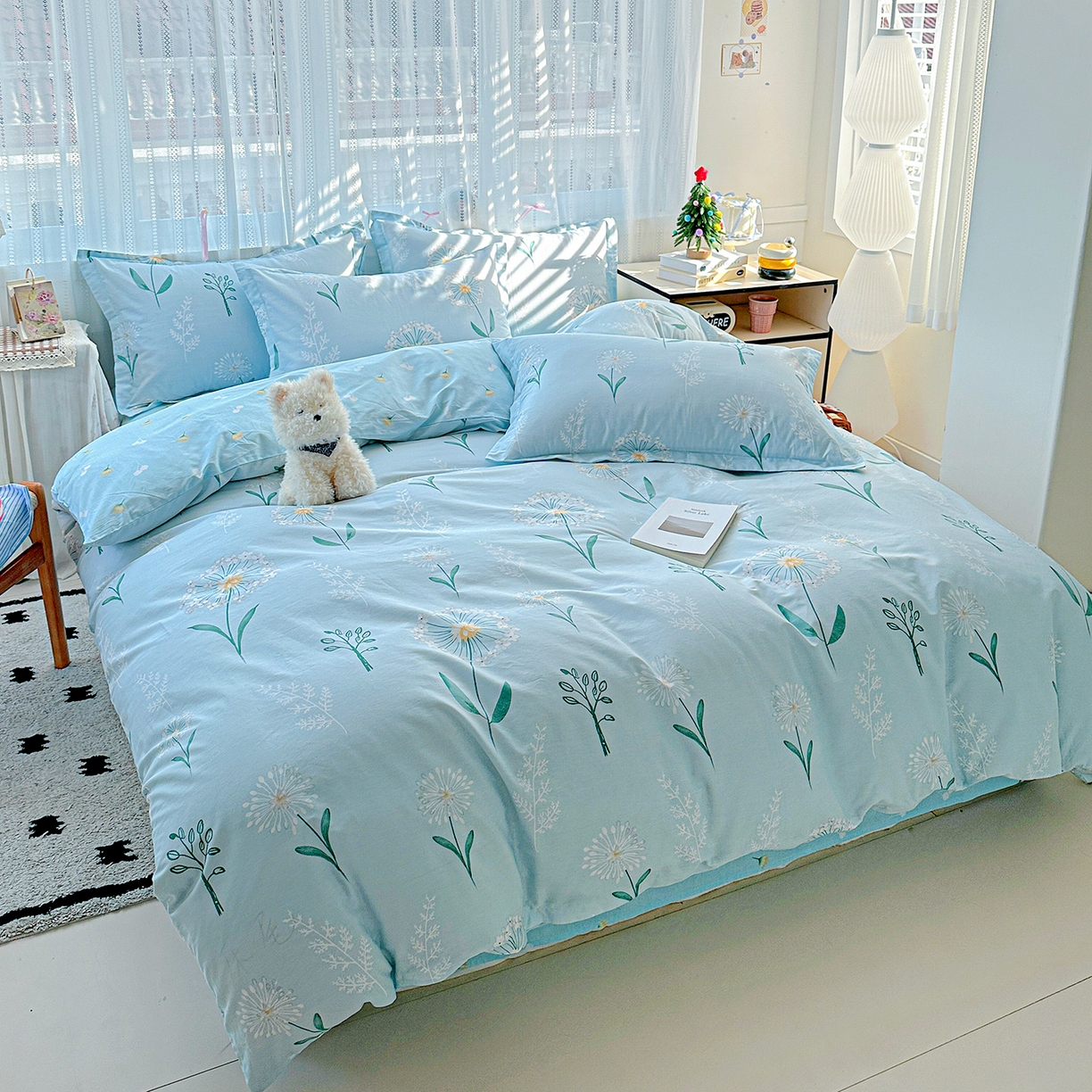 91家纺网 家纺一手货源 找家纺 恩泽家纺 2025新款全棉纯棉12868喷气印花系列四件套-第二批 夏花