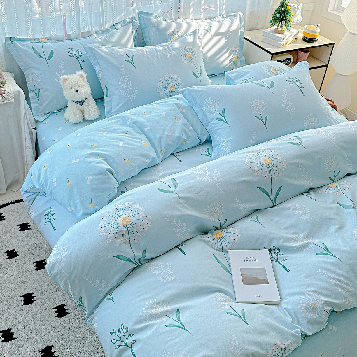 91家纺网 家纺一手货源 找家纺 恩泽家纺 2025新款全棉纯棉12868喷气印花系列四件套-第二批 夏花