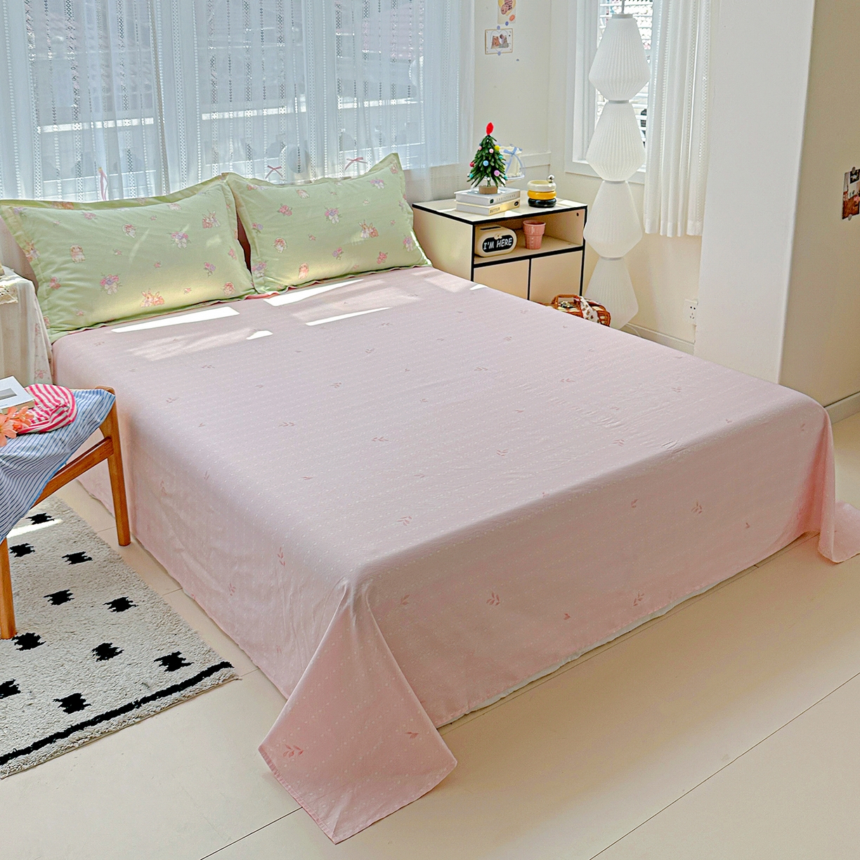 91家纺网 家纺一手货源 找家纺 恩泽家纺 2025新款全棉纯棉12868喷气印花系列四件套-第二批 小欢喜