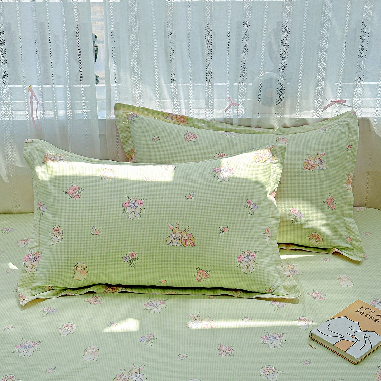 91家纺网 家纺一手货源 找家纺 恩泽家纺 2025新款全棉纯棉12868喷气印花系列四件套-第二批 小欢喜