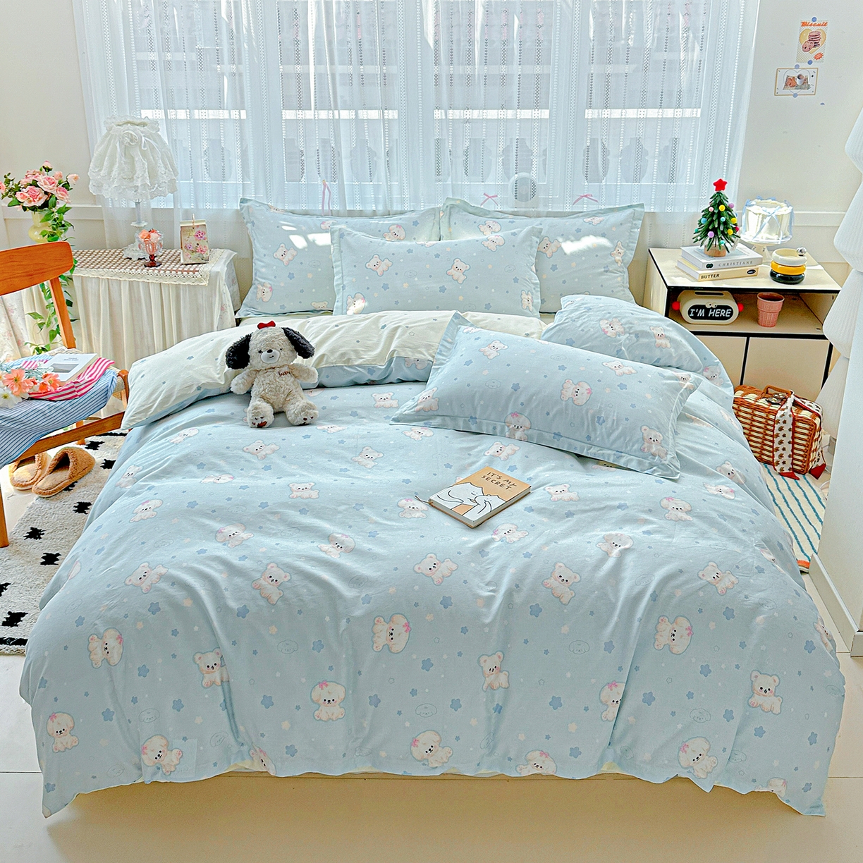 恩泽家纺 2025新款全棉纯棉12868喷气印花系列四件套-第二批 小甜心