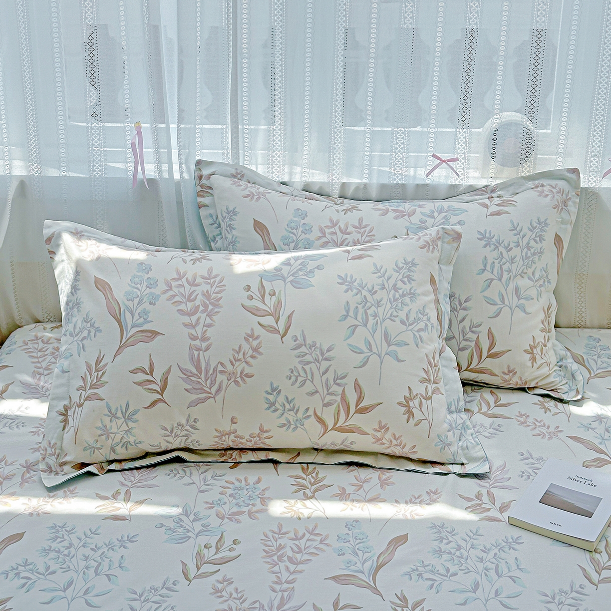 91家纺网 家纺一手货源 找家纺 恩泽家纺 2025新款全棉纯棉12868喷气印花系列四件套-第二批 寻叶