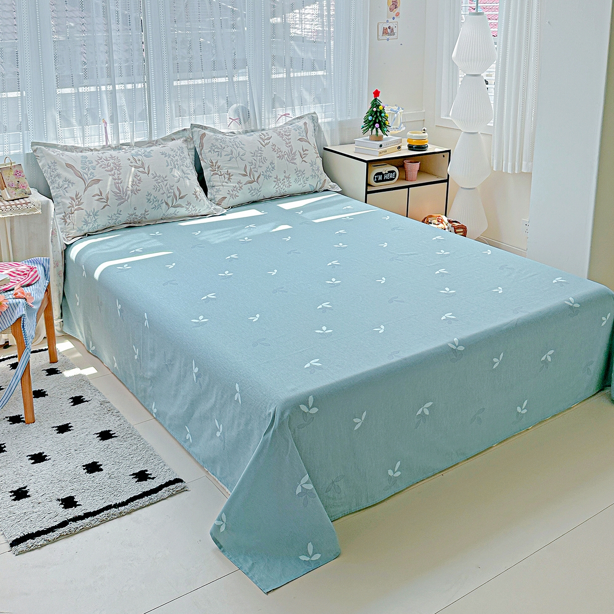 91家纺网 家纺一手货源 找家纺 恩泽家纺 2025新款全棉纯棉12868喷气印花系列四件套-第二批 寻叶