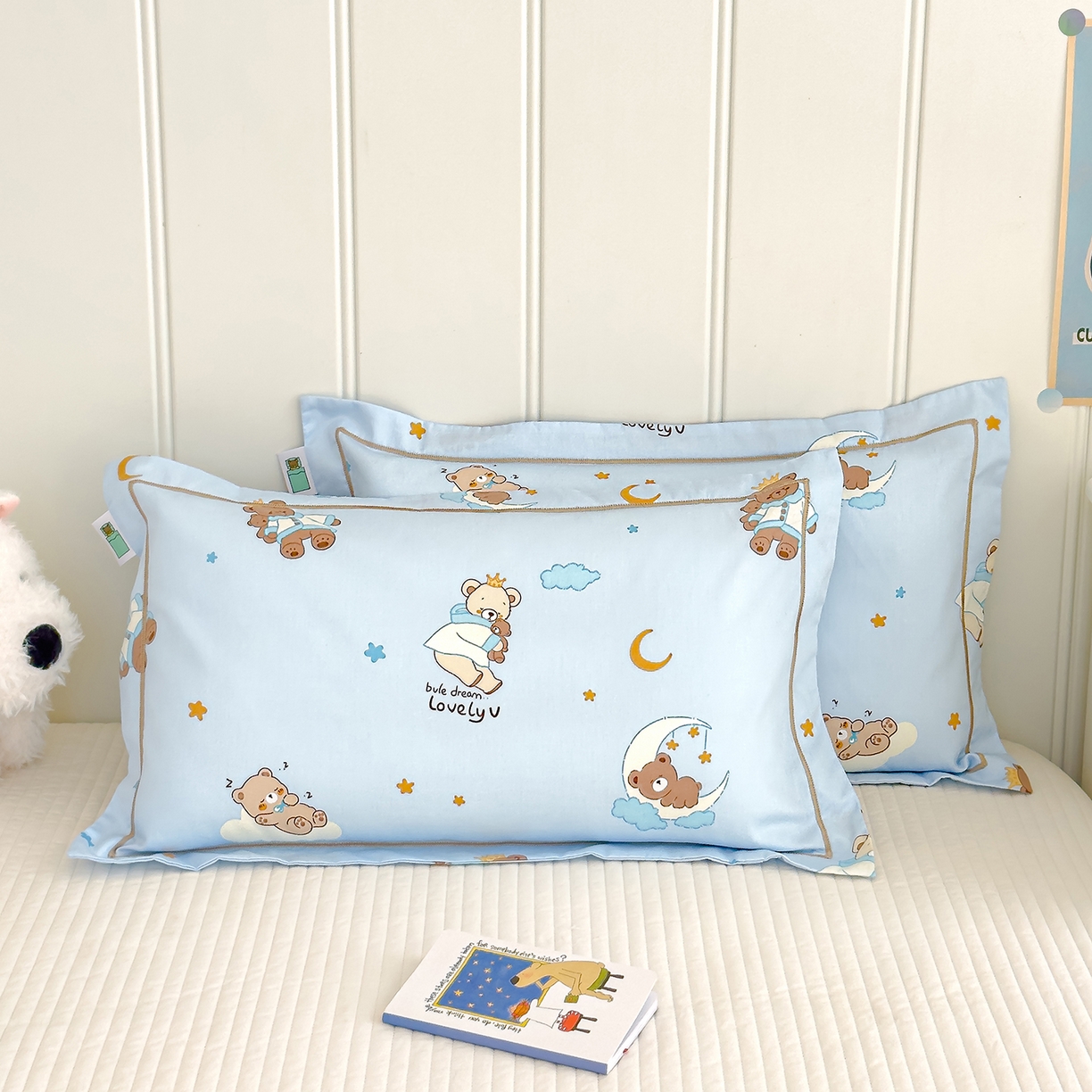 91家纺网 家纺一手货源 找家纺 （总）良佐生活 2025新款A类60s全棉纯棉贡缎一字绣枕套