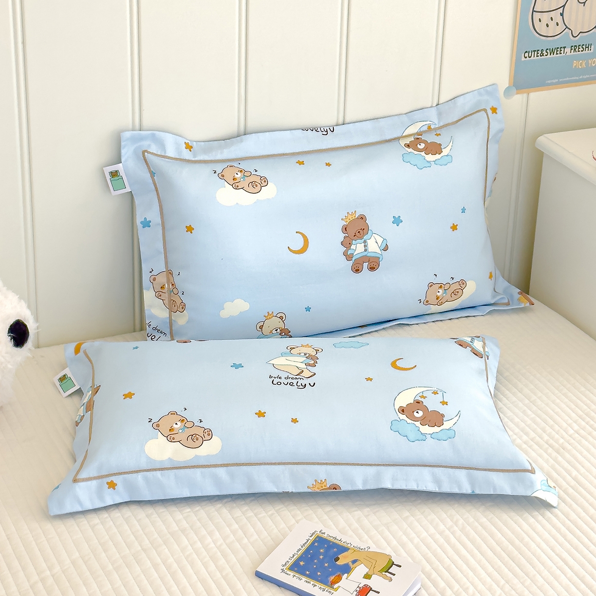 91家纺网 家纺一手货源 找家纺 （总）良佐生活 2025新款A类60s全棉纯棉贡缎一字绣枕套