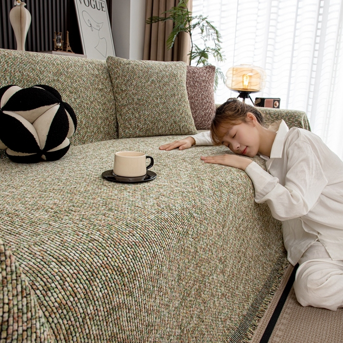 91家纺网 家纺一手货源 找家纺 （总）沐沐家纺 2026新款亲肤舒适炫彩沙发巾