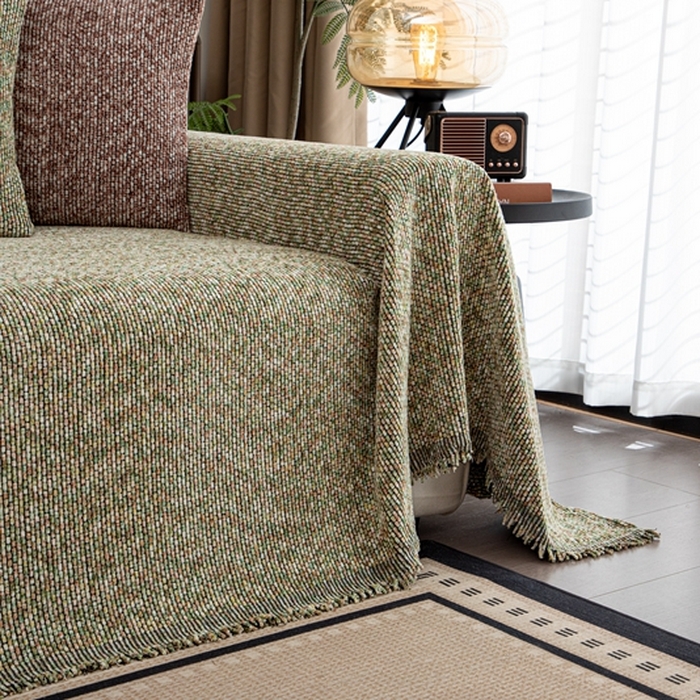 91家纺网 家纺一手货源 找家纺 （总）沐沐家纺 2026新款亲肤舒适炫彩沙发巾