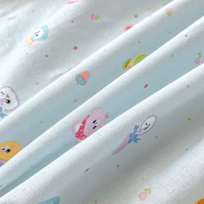 91家纺网 家纺一手货源 找家纺 （总）乐美家纺 2025新款懒洋洋全棉双层纱毛巾绣床笠三件套（提供买家秀）