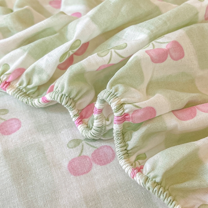 91家纺网 家纺一手货源 找家纺 乐美家纺 2025新款懒洋洋全棉双层纱毛巾绣床笠三件套（提供买家秀） 蔓蔓猫