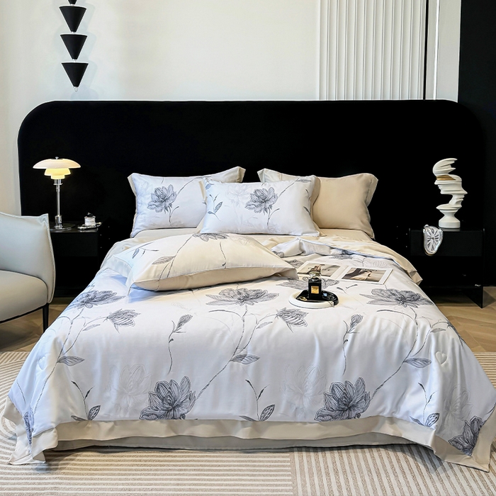 91家纺网 家纺一手货源 找家纺 （总）迷尚家居 2025新款夏被100%莱赛尔数码印花夏被四件套50支天丝夏被