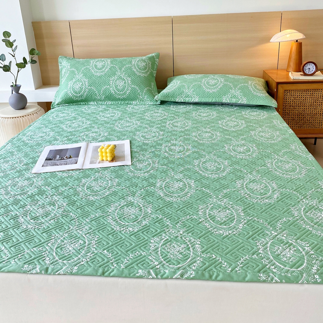 91家纺网 家纺一手货源 找家纺 金鑫汇家纺 2025年新款A类多功能全棉老粗布软凉席床盖护垫席子可机洗 芳华