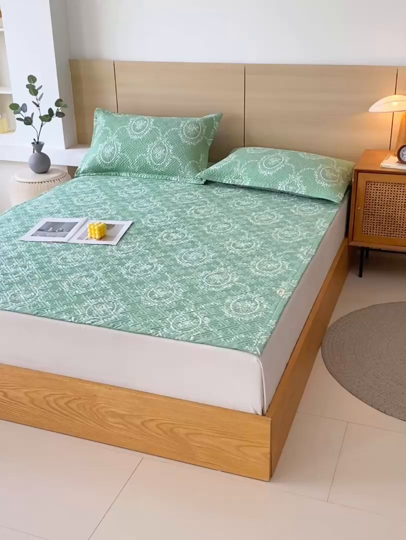 91家纺网 家纺一手货源 找家纺 金鑫汇家纺 2025年新款A类多功能全棉老粗布软凉席床盖护垫席子可机洗 芳华