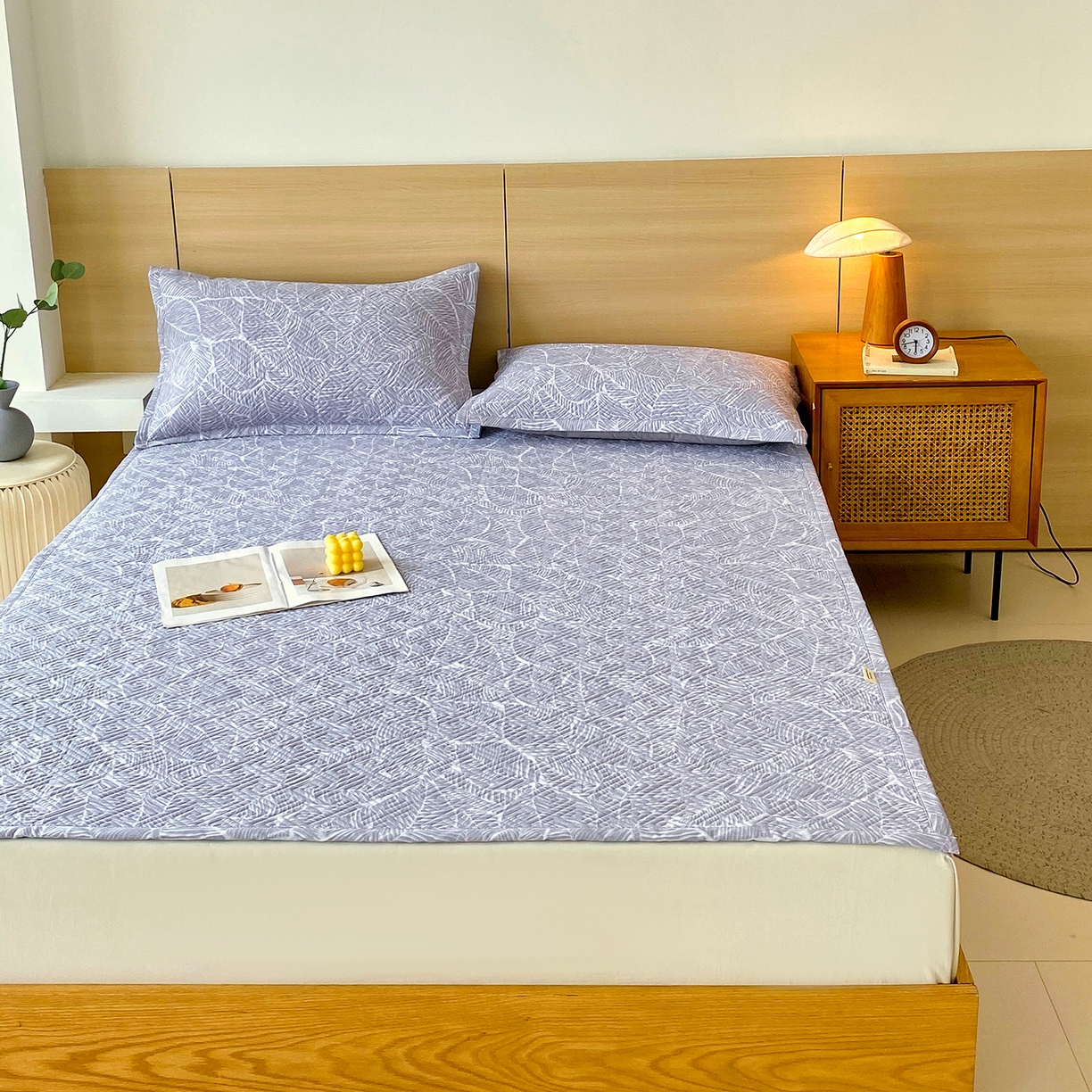 91家纺网 家纺一手货源 找家纺 金鑫汇家纺 2025年新款A类多功能全棉老粗布软凉席床盖护垫席子可机洗 千叶