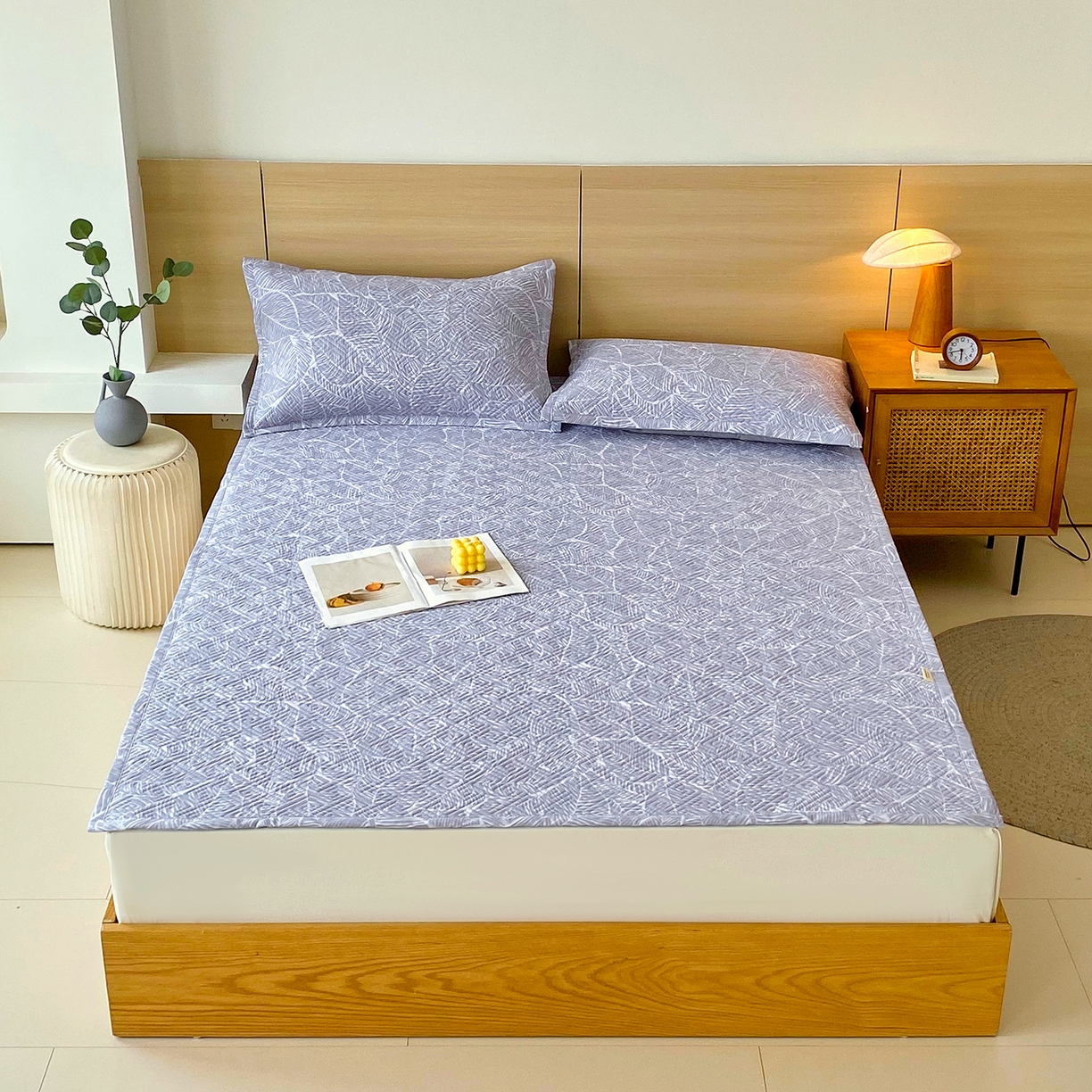 91家纺网 家纺一手货源 找家纺 金鑫汇家纺 2025年新款A类多功能全棉老粗布软凉席床盖护垫席子可机洗 千叶