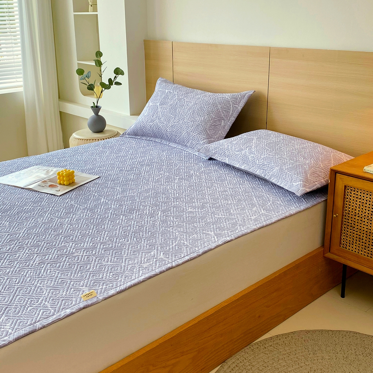 91家纺网 家纺一手货源 找家纺 金鑫汇家纺 2025年新款A类多功能全棉老粗布软凉席床盖护垫席子可机洗 千叶