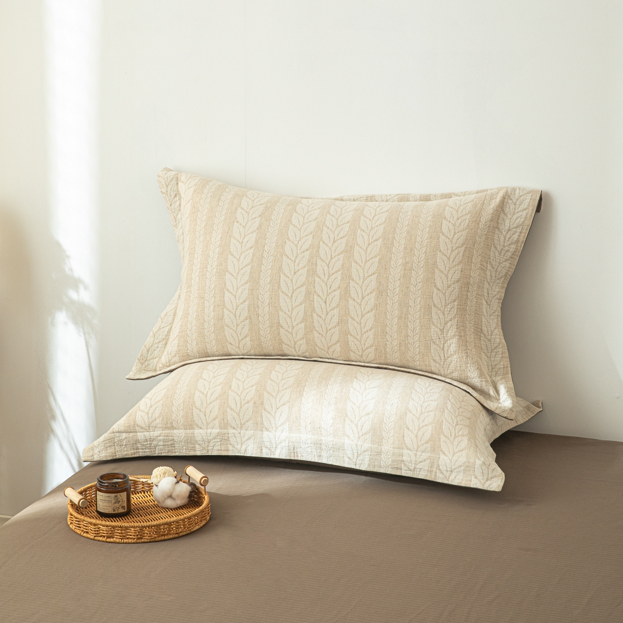 91家纺网 家纺一手货源 找家纺 （总）眠博士 2025新款棉麻简约枕套单品枕套